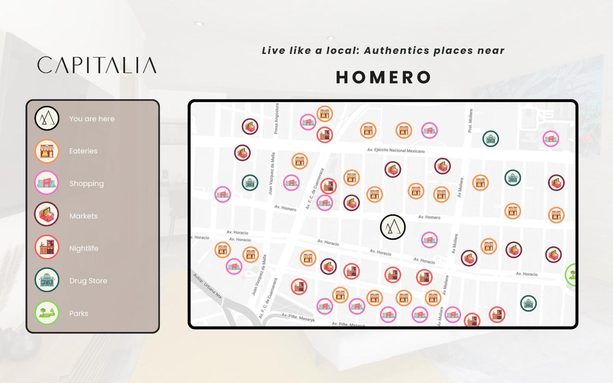 Capitalia - Luxury Apartments - Homero Mexiko-Stadt Exterior foto